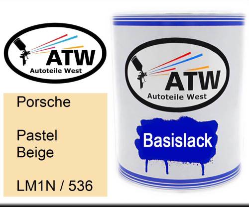 Porsche, Pastel Beige, LM1N / 536: 1L Lackdose, von ATW Autoteile West.